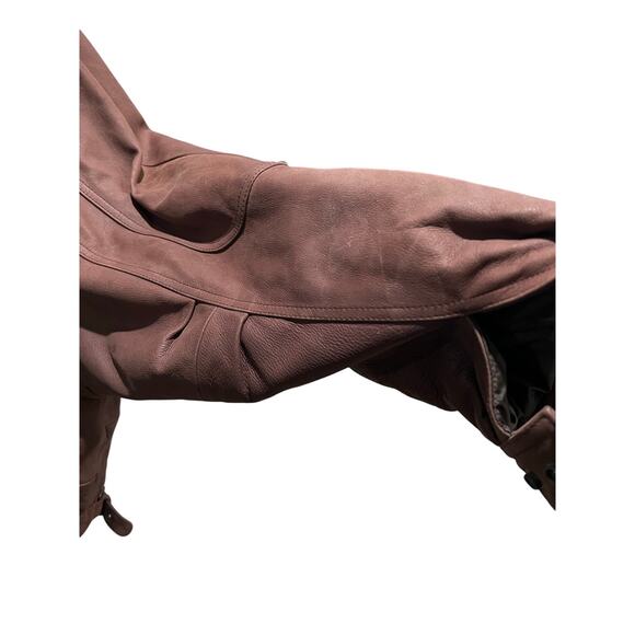 Georgetown Leather Design Brown Thinsulate Leather Jacket 2X Moto Bomber Coat - Picture 15 of 16